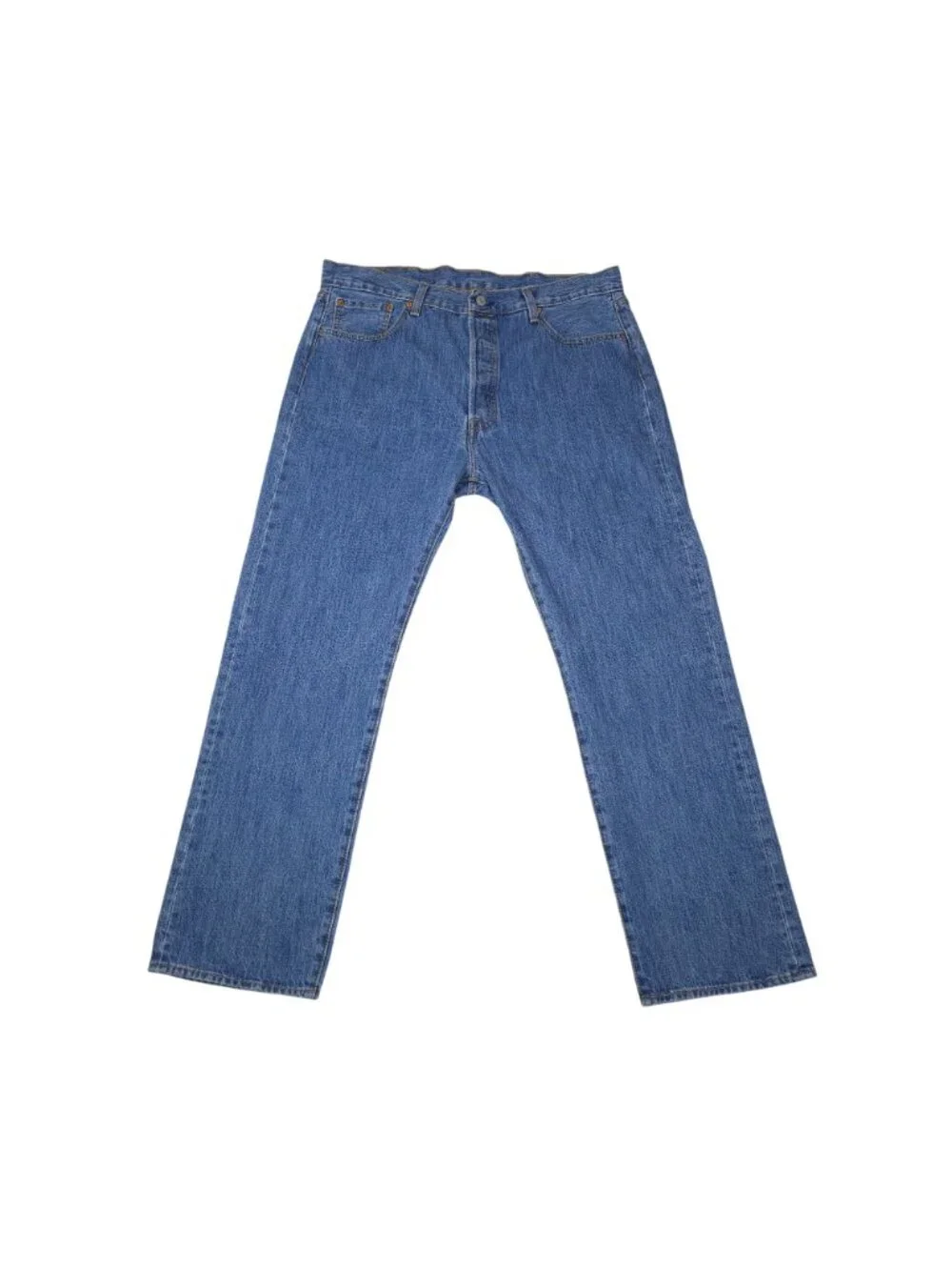 Levis 501 Mens Blue Jeans 38x32 Button Fly Classic Fit Heavyweight Denim
